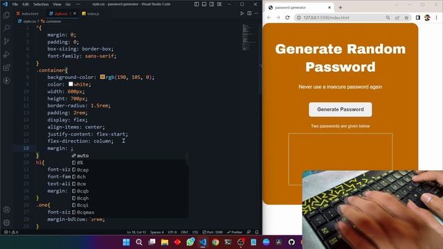 ASMR Programming - Random Password Generator using HTML, CSS and JavaScript.
