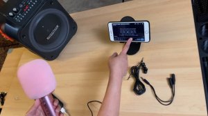 Maono MKP100 Karaoke Microphone to Bluetooth Speaker and background music via bluetooth