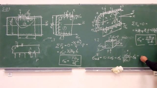 Сопротивление материалов. S-03 (тонкостенная трубка под давлением).