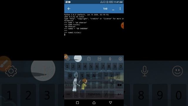 Pydroid - Strings, changing case смотреть онлайн