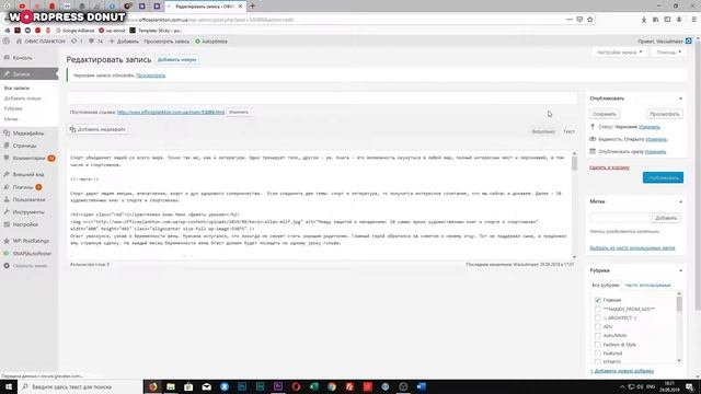 Сайт на WordPress: как добавить и опубликовать статью смотреть онлайн