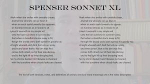 Poetry: Edmund Spenser Amoretti Sonnet 40 - Modernised English with Notes