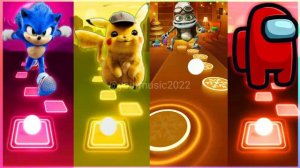 Sonic Song VS Pikachu Song VS Crazy Frog VS Among Us Theme Song
