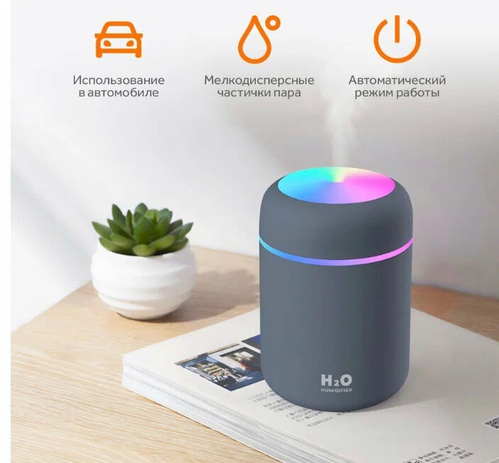 Увлажнитель воздуха, портативный увлажнитель с LED подсветкой