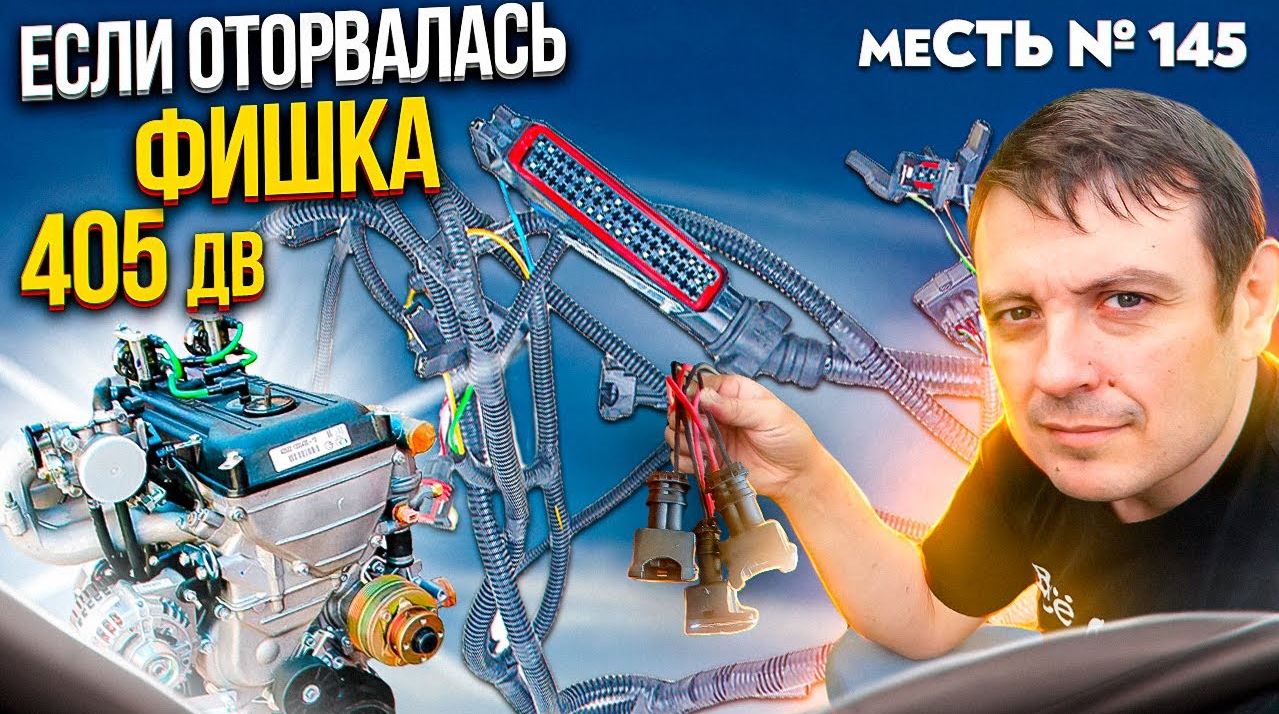 меСТЬ № 145 - проводка 405дв /РАСПИНОВКА проводки двигателя 405 ЕВРО 0  .