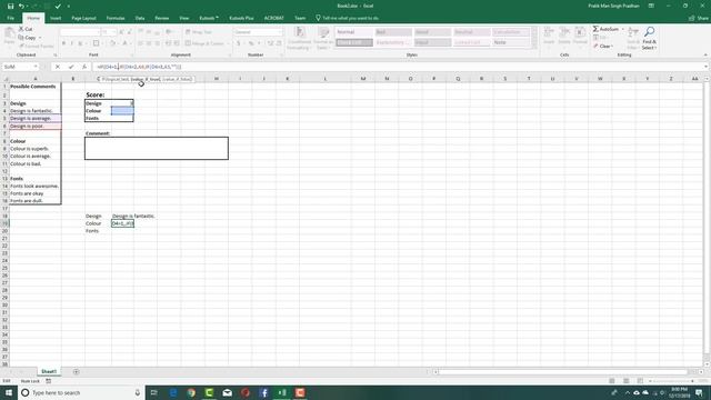 MS Excel Tutorial - Lesson 89 - Generating Automatic Comments using Numbers