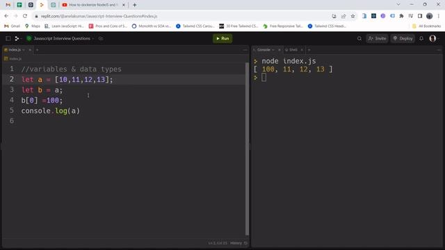 #007 JavaScript Interview question | Variable & objects | Data types | techsimple