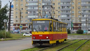 Трамвай Tatra T6B5SU-1016. Покатушки по Барнаулу.