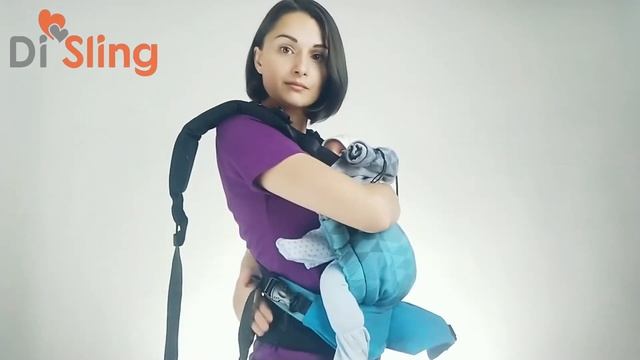 Надеваем эрго-рюкзак с лямками накрест. смотреть онлайн