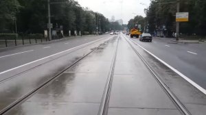 Глазами водителя трамвая. Москва. Маршрут 6. Улица Свободы утром.