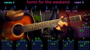 hymn for the weekend coldplay guitar chords