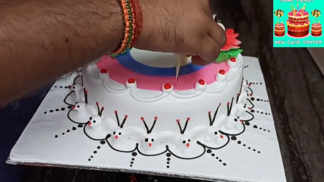 Two Beautiful Flowers Design Cake |  Yummy Cake Design | BirthDay Cake For Boys