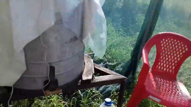 Жара на пасеке Обработак от клеща, путём сжигания полосок, поиск борбы с клёщём смотреть онлайн