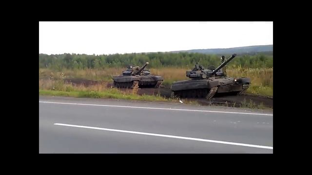 Танки Т-80 в Новосибирске. Академгородок. смотреть онлайн