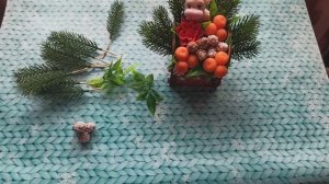 Собираю новогоднюю композицию из мыла в деревянном кашпо.букет из мыла