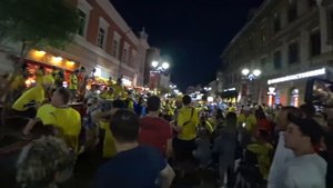 Шведские болельщики в Нижнем Новгороде