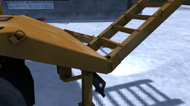 Ski region Simulator 2012-Transporting and unloading Skid Steer Loader. смотреть онлайн