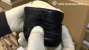 Мужские угги мокасины | UGG Mens Leather Ascot Black