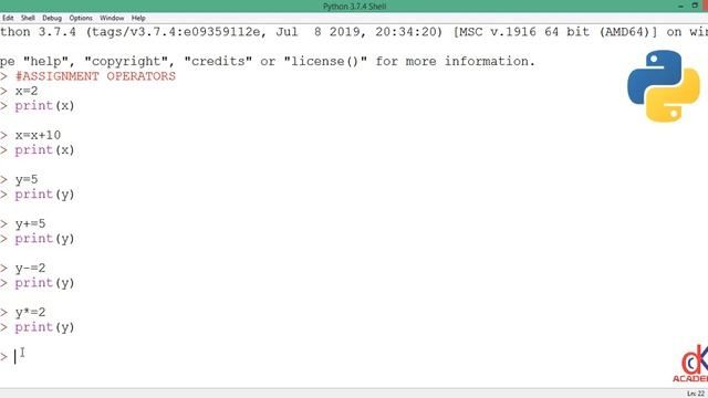 Python 3 Tutorial | Assignment Operators