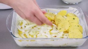Гратен из картофеля ! Картошка в сметане простой рецепт. Картофельная запеканка