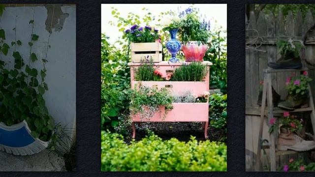 Необычная цветочная клумба. Красивые идеи