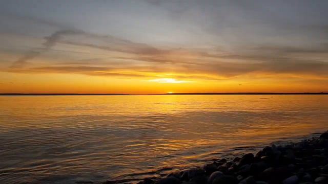 Морской закат. Волга. Куйбышевское водохранилище.