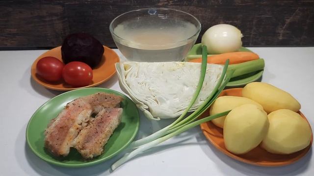 РЫБНЫЙ БОРЩ #БорщСРыбой #БорщСжаренойРыбой #КарусельРецептов #ВкусныйБорщСжаренойРыбой