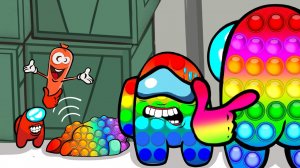 АМОНГ АС на Дискотеке!!! Амонг Ас превратились в Поп-ит!!!