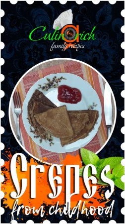 Crepes with jam, as in childhood - right recipe from «Culinarich»