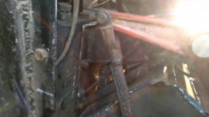 подвесная педаль на мтз 80 сварил  щиток панели.  примерка на месте