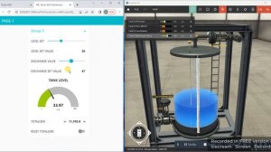 Tank level PID control and Totalizer (Tia portal, Node-red, Factory-io)
