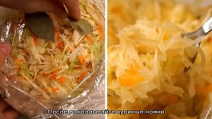 Капуста в рукаве с курицей в духовке