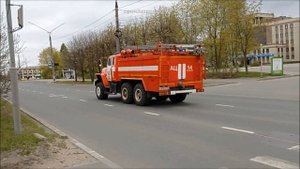 Пожарная машина АЦ 5,5 40 Урал 5557 ПСЧ 14 (22 мая 2022 года)