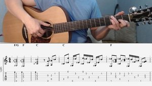 Jungle Book - The Bare Necessities (guitar cover + гитара отрывки + разбор + табы)