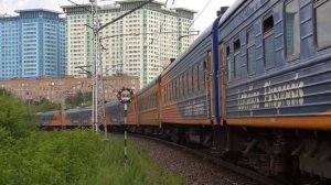 Поезд Москва-Рига #train #riga #locomotive #чс7