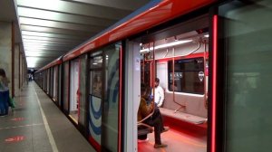 Электропоезд 81-775/776/777 "МОСКВА-2020" №03 на станции метро Тёплый Стан, КРЛ