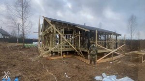 Каркасный дом - сборка дома за 10 мин. Таймлапс - как собрать каркасный дом своими руками.