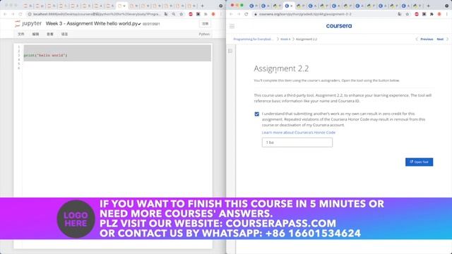Coursera Python for everybody course1 Programming for Everybody (Getting Started with Python) answe