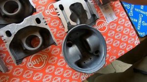 Поршни мерс Ом601-606 в разрезе.