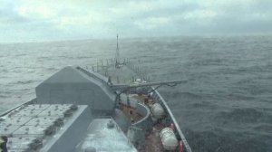 Стрельба корвета "Стойкий".