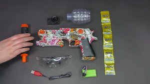 Пистолет DESERT EAGLE белый граффити на орбизах: сборка и тестирование