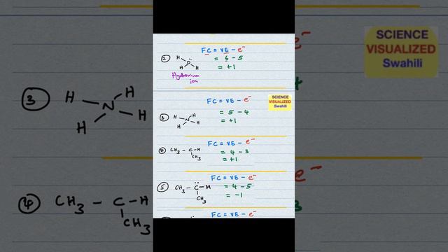 Formal charge of hydronium ion