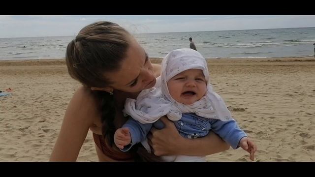 Купаемся в конце сентября Анапа Море Любимый пляж Джемете Мама и Оля переезд на юг