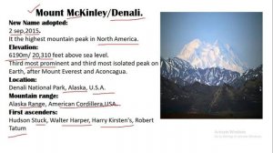 The Seven Summit of Continents|All facts about highest Mountains of continents|Picture and Examples