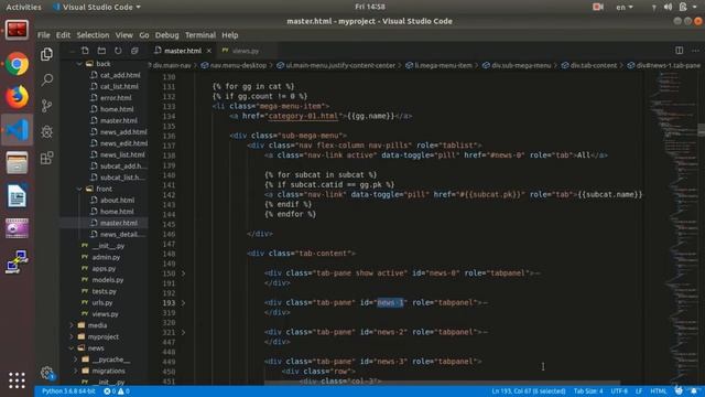 SubMenu | Python and Django
