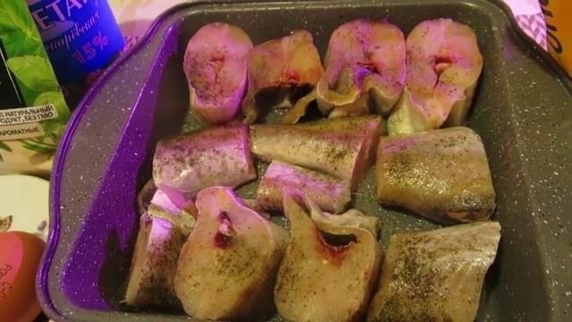 Минтай запеченный с овощами и травами в сметанном соусе. Блюдо по вашей просьбе!