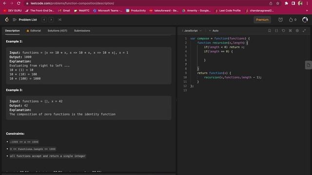 Leetcode 2629 || Function Composition || Recursive Solution || Javascript смотреть онлайн
