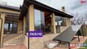 Безрамное раздвижное остекление террасы