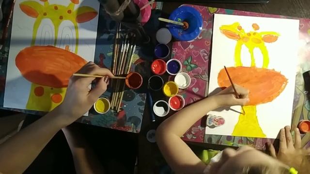 Рисуем жирафа учимся рисовать жирафа смотреть онлайн