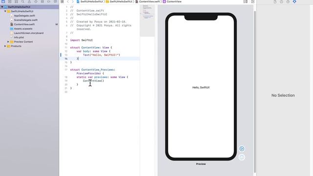 SwiftUI: Part1: Create a New Project and Explore the Canvas (Hello World + Customize the Text View)